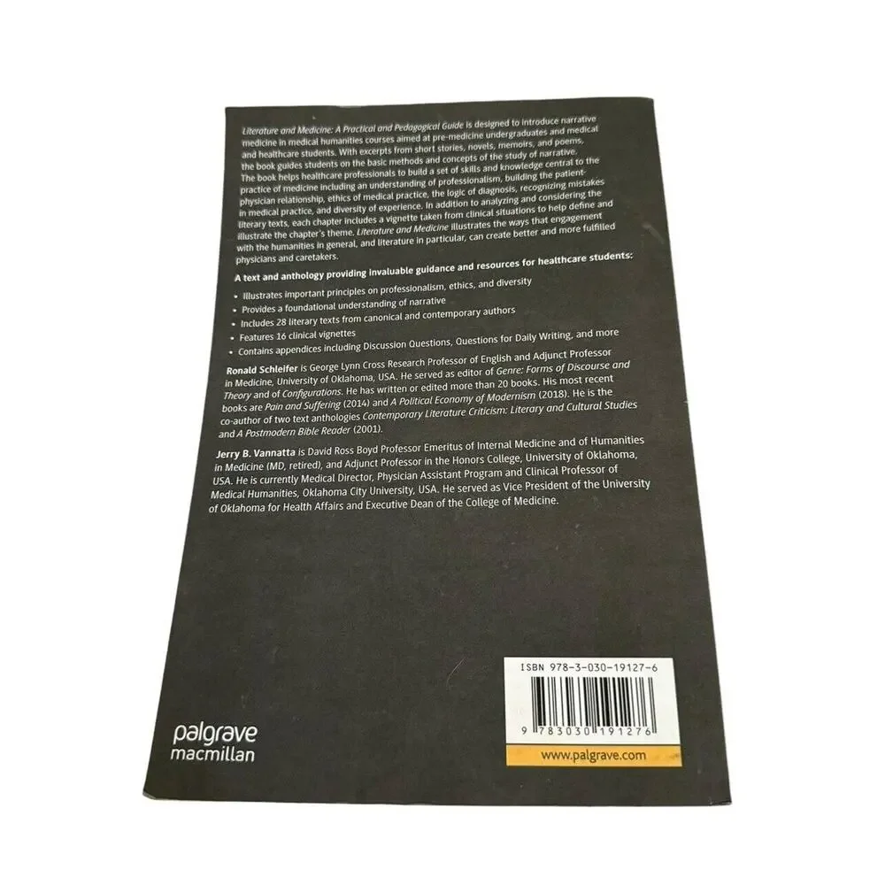 Literature and Medicine A Practical and Pedagogical Guide Book‎ Ronald Schleifer